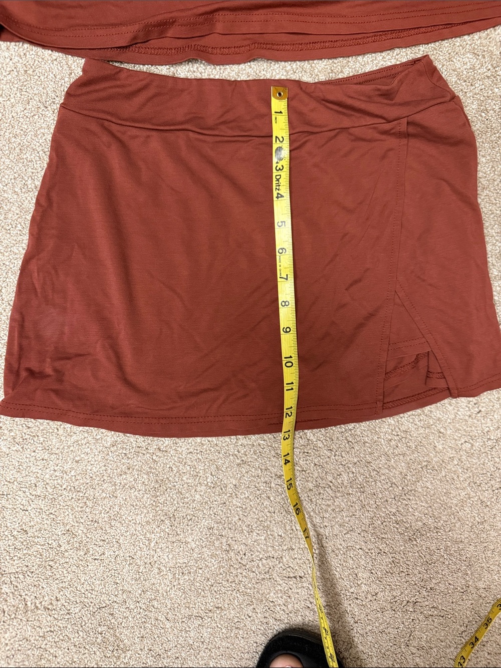 Everyday Rust Pull-On Skort Set - Casual Women’s Two-Piece - Picture 4 of 5